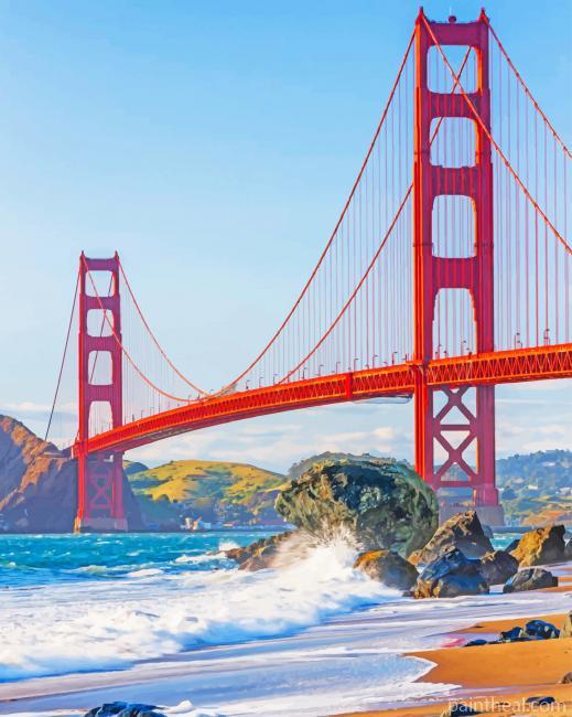 San Francisco Golden Gate Bridge Painting By Numbers Kits