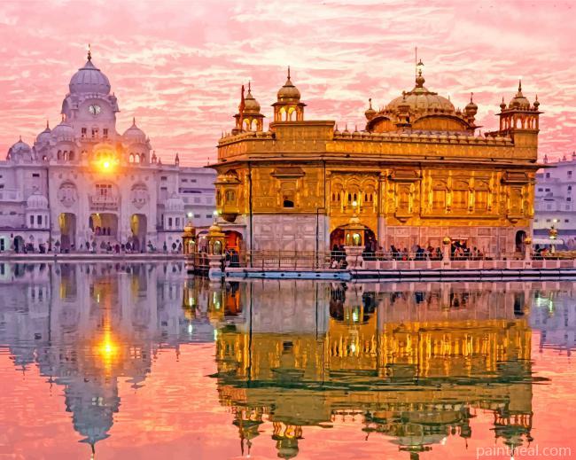 Harmandir Sahib India Painting By Numbers Kits