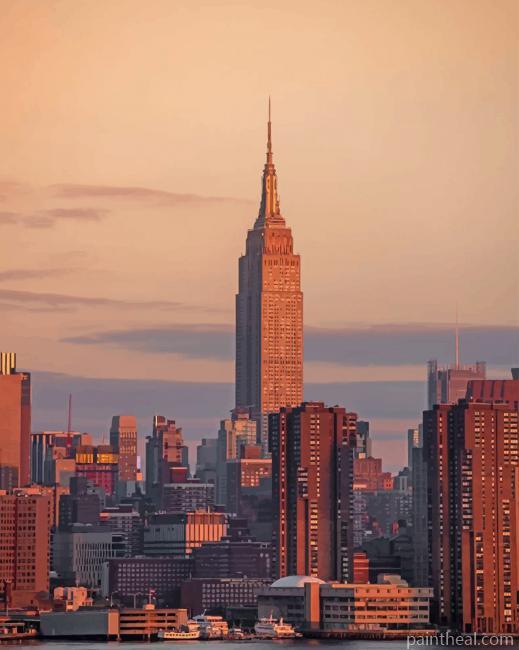 Empire State Building New York Painting By Numbers Kits