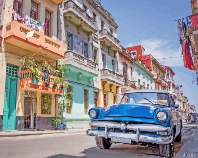 Cuba Havana Streets Painting By Numbers Kits