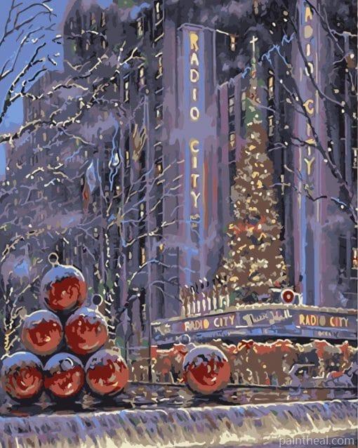 Christmas Night in New York – 5D Diamond Painting Painting By Numbers Kits