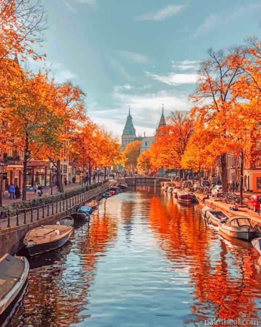Amsterdam Autumn Painting By Numbers Kits