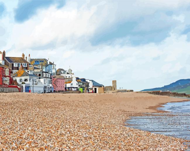 Lyme Regis Beach Painting By Numbers Kits
