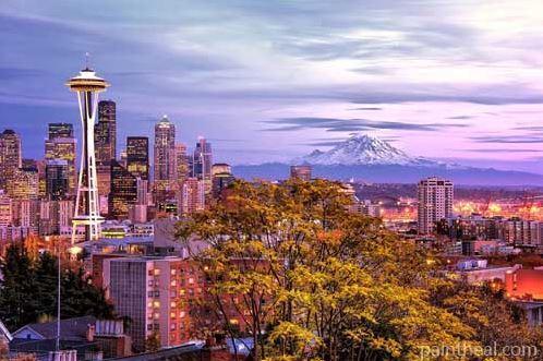 Seattle Washington Painting By Numbers Kits