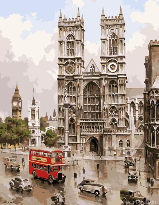 Westminister Abbey in London Cities Painting By Numbers Kits