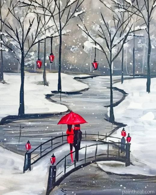 Vancouver Washington In Winter Illustration Painting By Numbers Kits