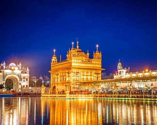 Golden Temple Painting By Numbers Kits