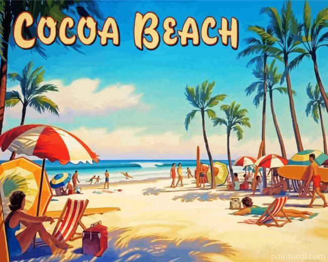 Cocoa Beach Poster Painting By Numbers Kits
