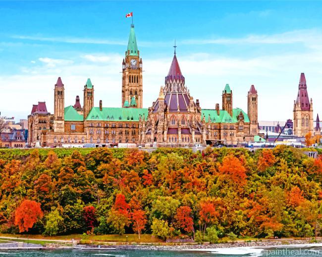 Parliament Hill Canada Painting By Numbers Kits