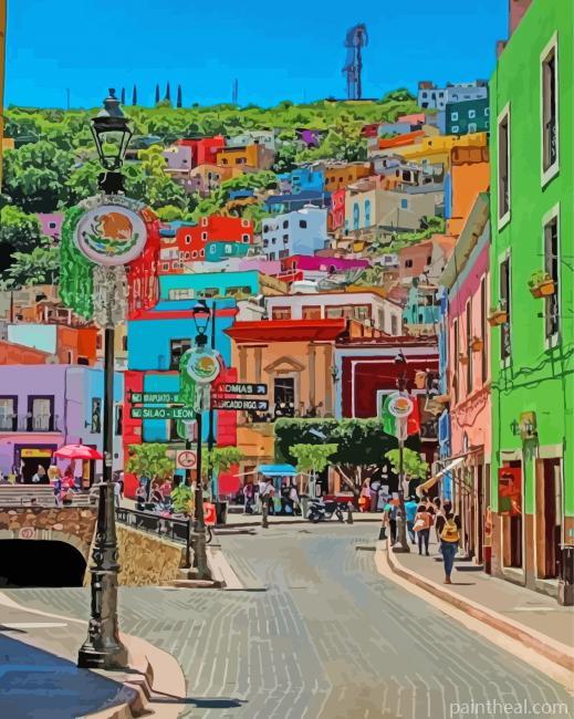 Guanajuato Buildings Painting By Numbers Kits