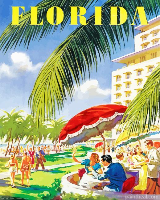 Vintage Florida Painting By Numbers Kits