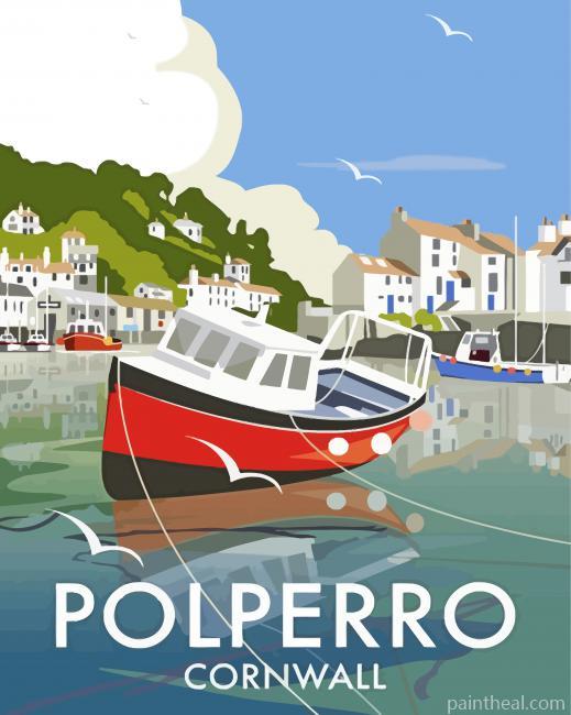 Polperro Poster Painting By Numbers Kits
