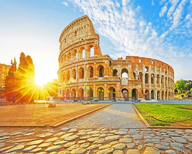 Rome Italy Colosseum Painting By Numbers Kits