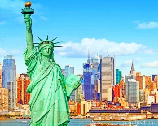 Statue Of Liberty – Landmark 5D Diamond Painting Painting By Numbers Kits