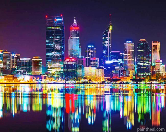 Perth City Skylines Painting By Numbers Kits