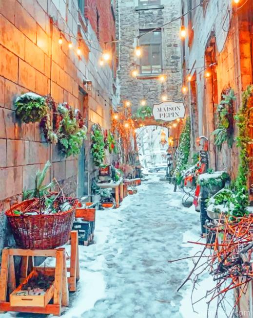 Montreal During Winter Painting By Numbers Kits