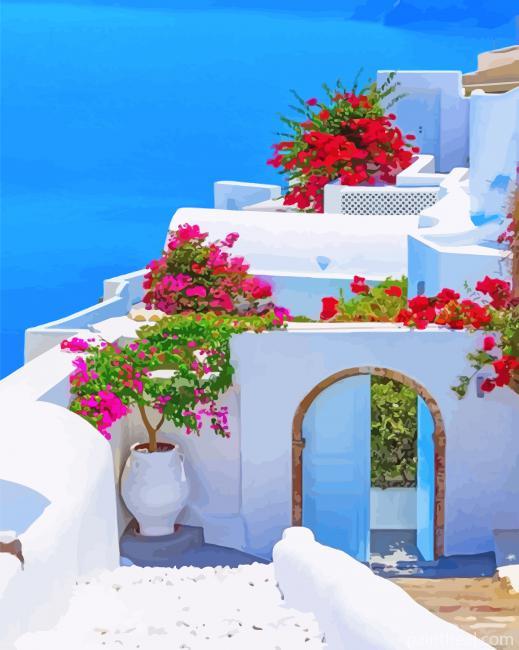 Mediterranean Santorini Painting By Numbers Kits