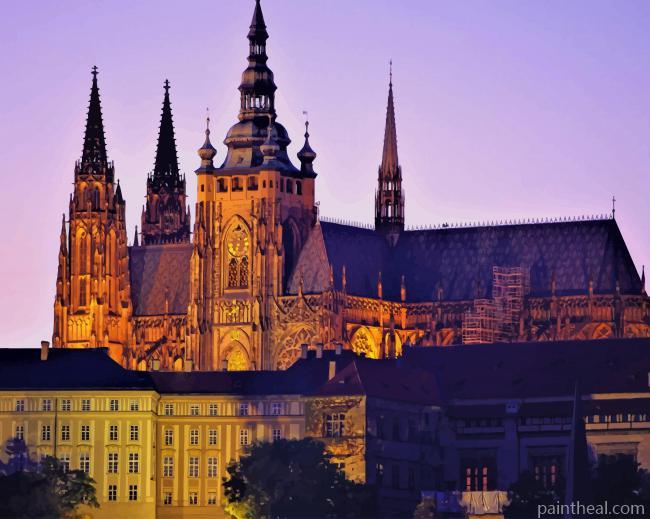 Praha Castle Prague NEW Painting By Numbers Kits