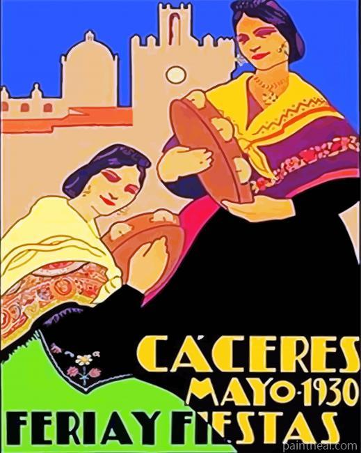 Caceres Poster Painting By Numbers Kits
