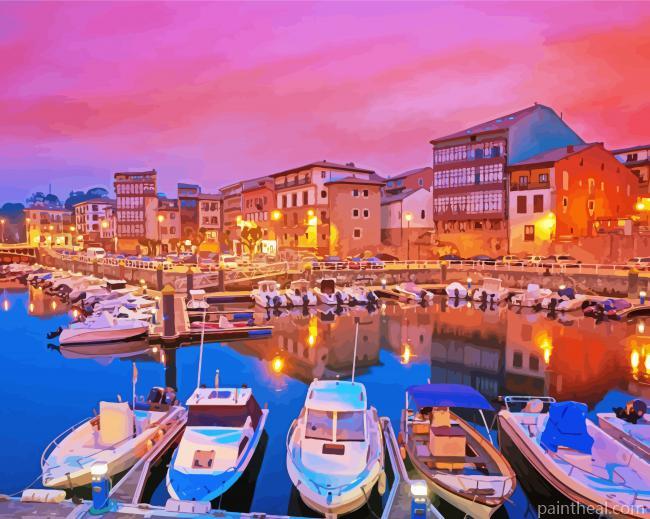 Sunset Marina Spain Painting By Numbers Kits