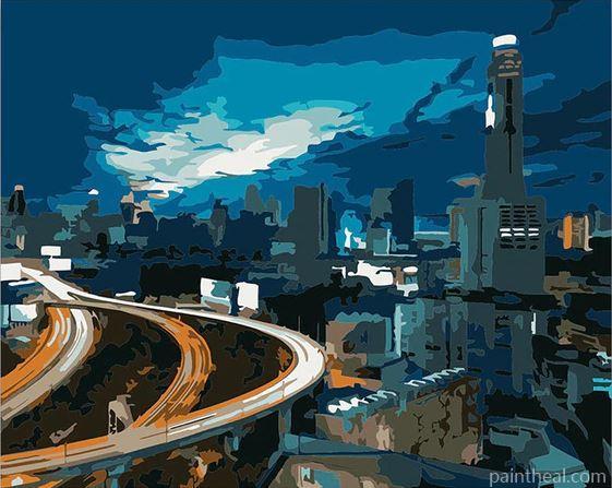 Bangkok Street Cities Painting By Numbers Kits