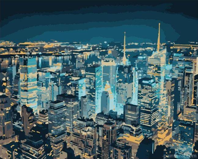 Midnight New York Cities Painting By Numbers Kits