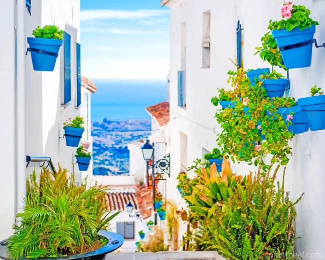 Mijas Street Painting By Numbers Kits