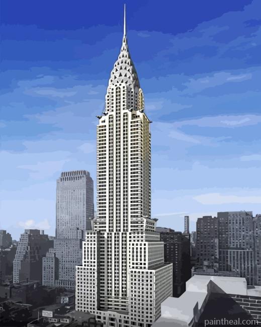 Aesthetic Chrysler Building Painting By Numbers Kits