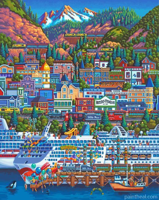 Skagway City Art Painting By Numbers Kits