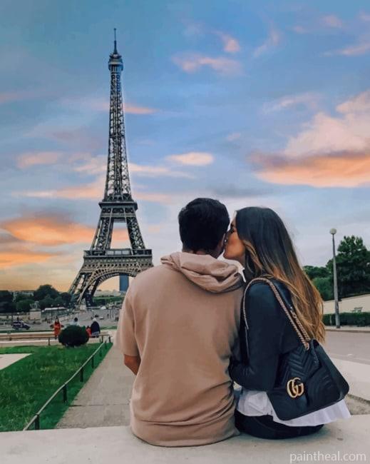 Couple In Paris NEW Painting By Numbers Kits