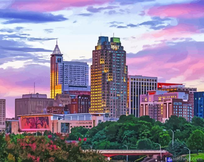 Sunset At Raleigh Painting By Numbers Kits