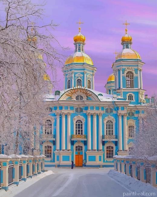 Saint Nicholas Cathedral Russia NEW Painting By Numbers Kits