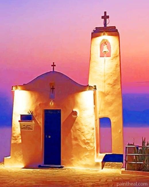 Greece Santorini Church NEW Painting By Numbers Kits