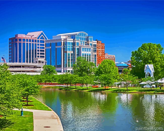 Huntsville City In Alabama Painting By Numbers Kits
