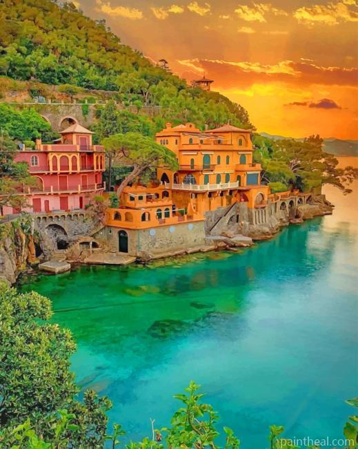 Portofino Castello Brown Painting By Numbers Kits