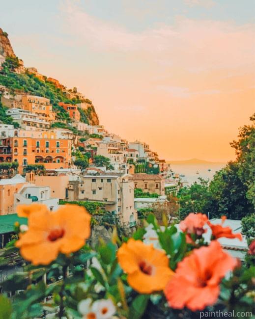 Positano Village Italy Painting By Numbers Kits