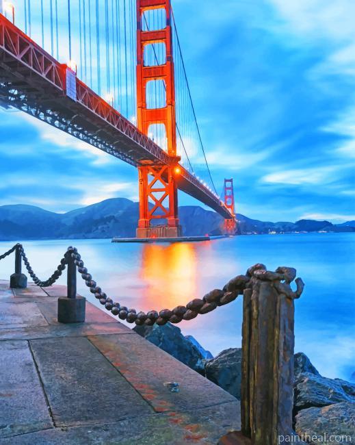 Golden Gate Bridge California Painting By Numbers Kits