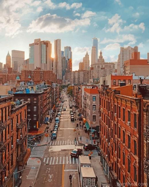 Chinatown New York City Painting By Numbers Kits