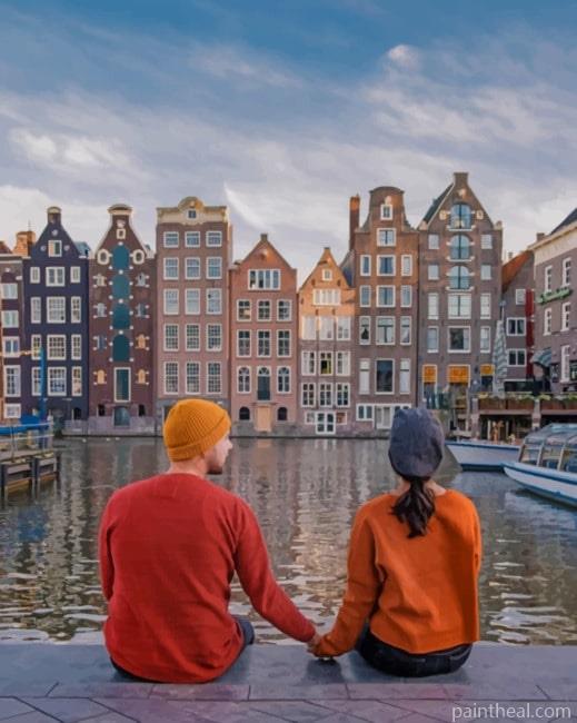 Couple In Amsterdam NEW Painting By Numbers Kits