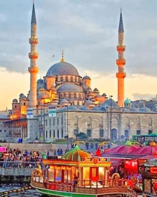 The Blue Mosque Istanbul Turkey Painting By Numbers Kits