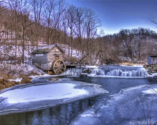 Nyack New York In Winter Painting By Numbers Kits
