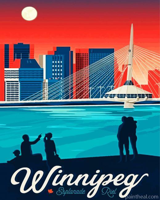 Winnipeg Canada Poster Painting By Numbers Kits