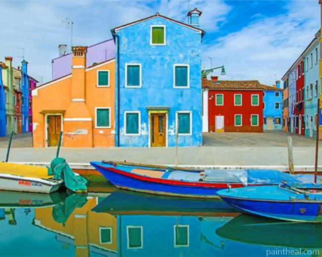 Burano Italy Painting By Numbers Kits