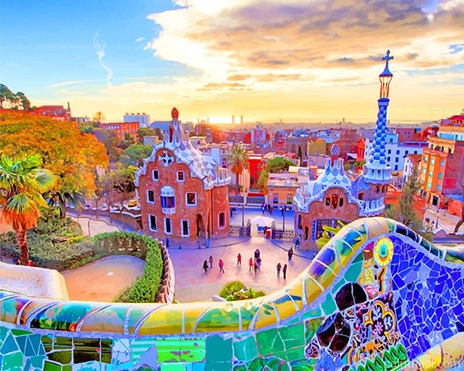 Park Güell Barcelona Painting By Numbers Kits