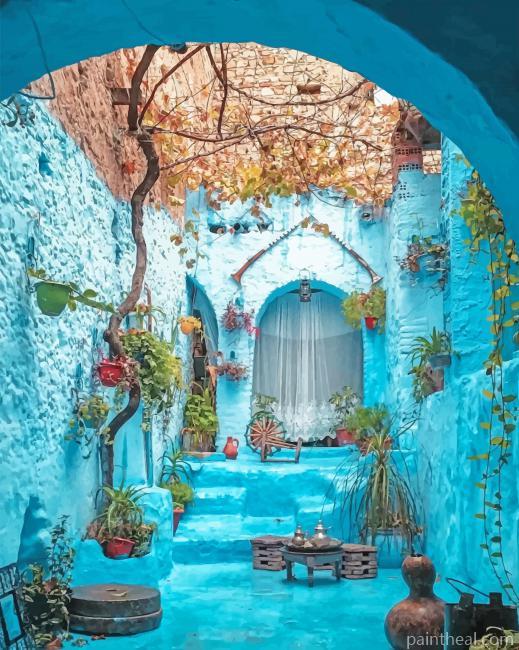 Chefchaouen Morocco Painting By Numbers Kits