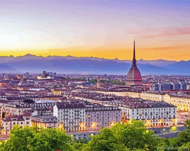 Italy Turin City Painting By Numbers Kits