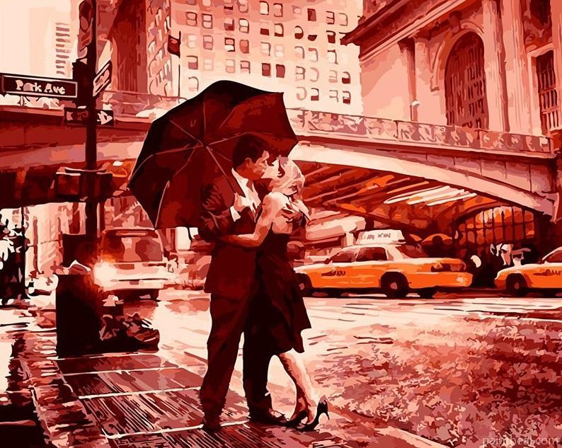 New York love couple Cities Painting By Numbers Kits