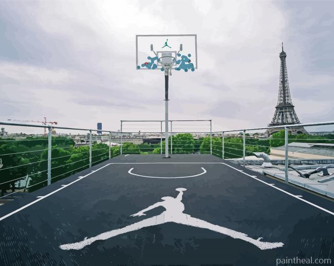 Paris Basketball Court Painting By Numbers Kits
