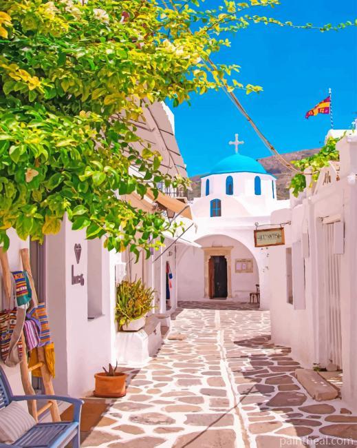 Greece Paros Island Painting By Numbers Kits