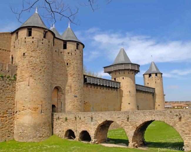 The City Of Carcassonne Painting By Numbers Kits